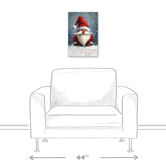 Gnome Santa 11" x 14" Canvas Wall Art